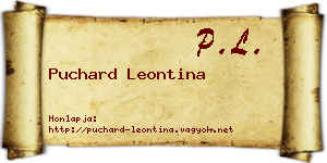 Puchard Leontina névjegykártya
